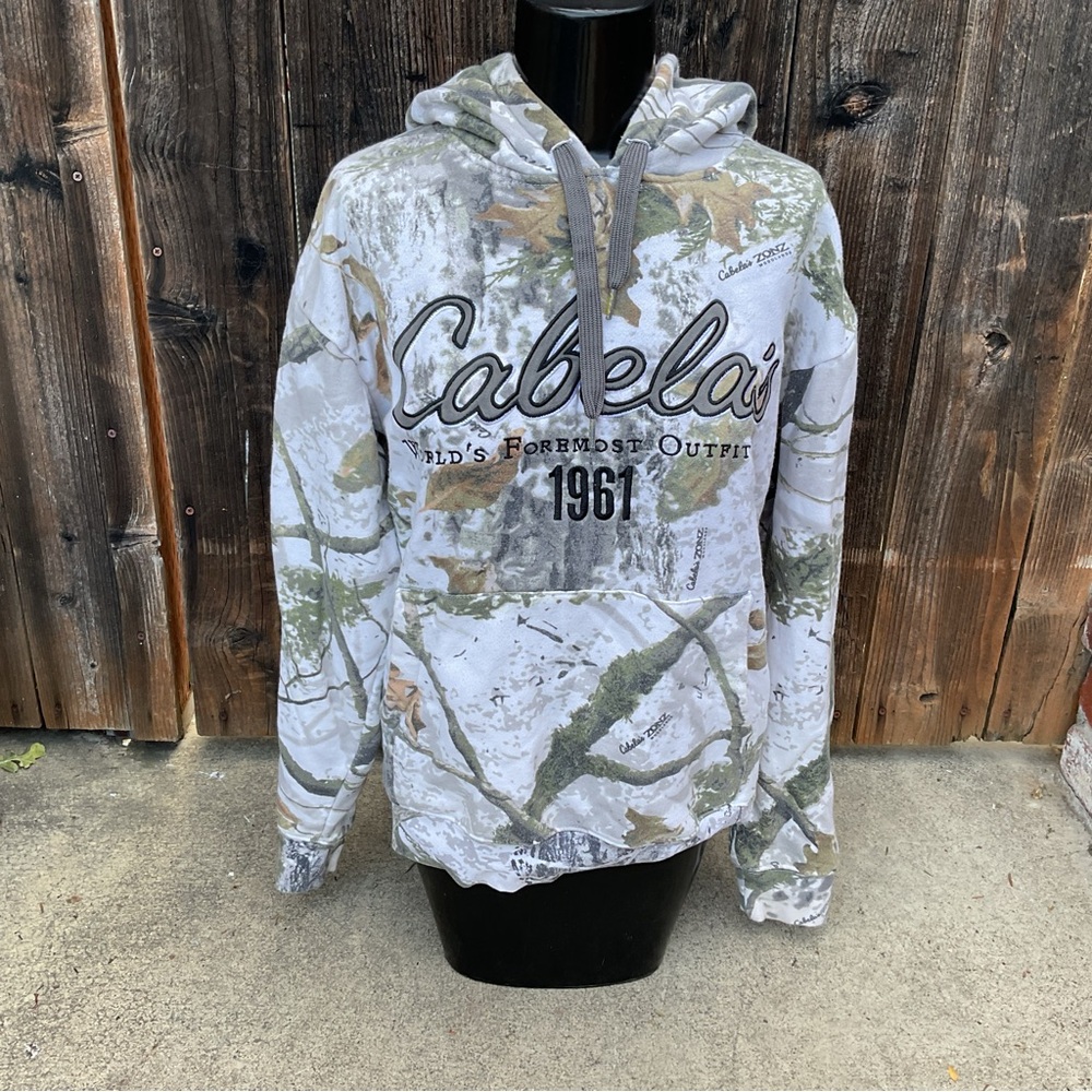 Cabela's White Camo Hoodie